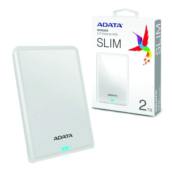 Vanjski hard disk ADATA Classic HV620S Slim 2TB USB 3.1 White-1