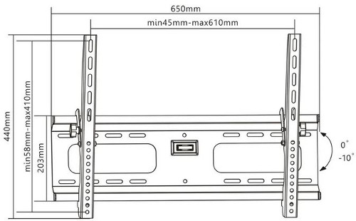 MANHATTAN Nosač za TV zidni 37" do 70", nagibni-1
