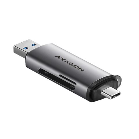 AXAGON CRE-SAC External USB 3.2 Gen1 Type-C+Type-A 2-slot SD/microSD-0