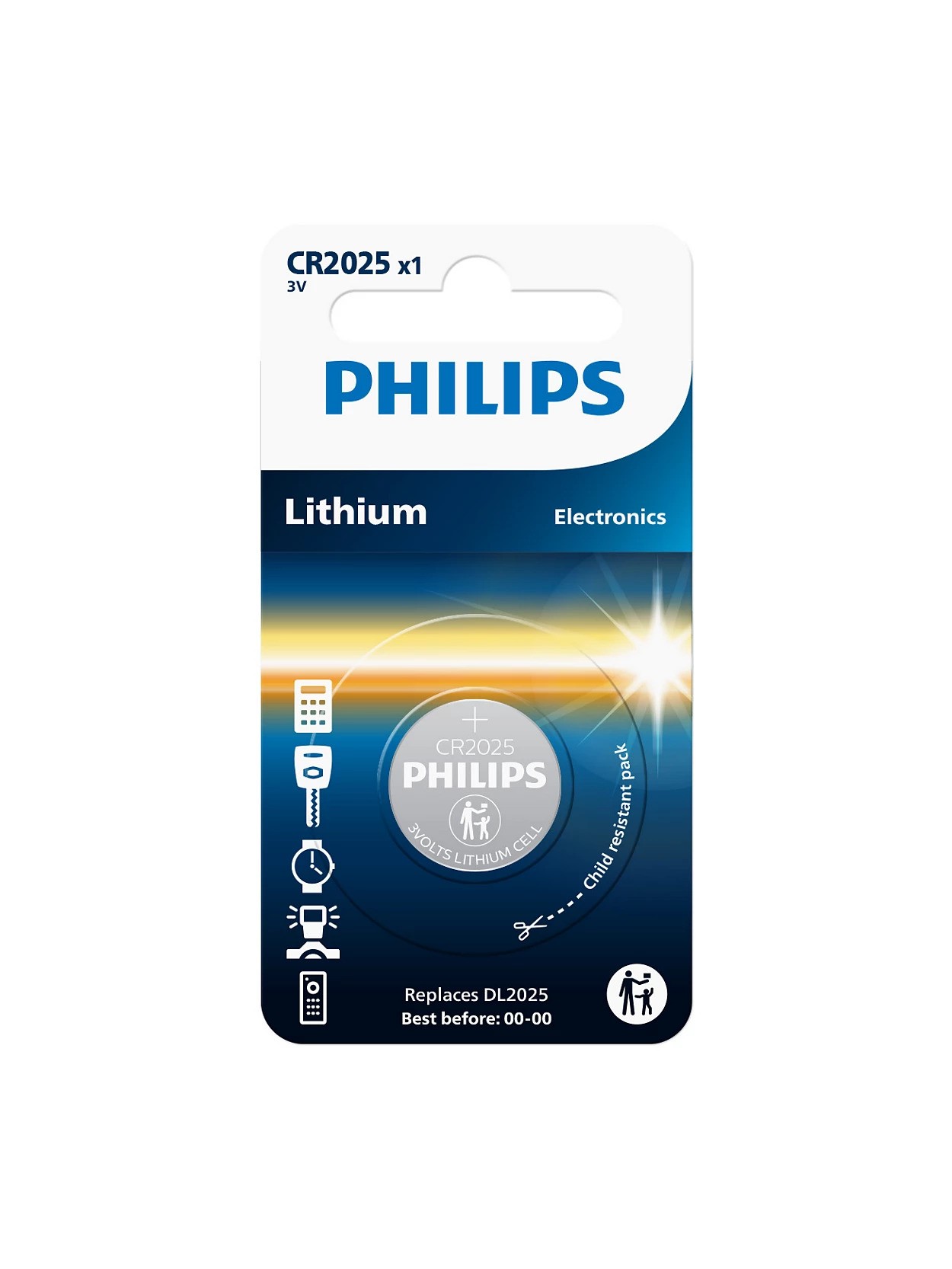 Baterija PHILIPS CR2025/01B 3.0V-1
