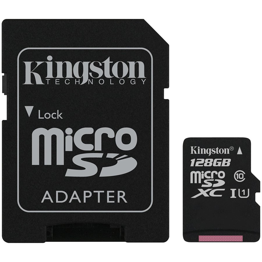 Kingston 128GB microSDXC Canvas Select Plus 100R A1 C10 Card + ADP EAN: 740617298703-0