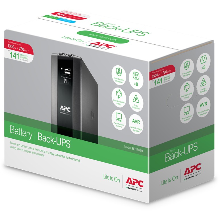UPS APC Back BR1300MI (izlazna snaga 780 W, tehnologija Line interactive AVR)-7