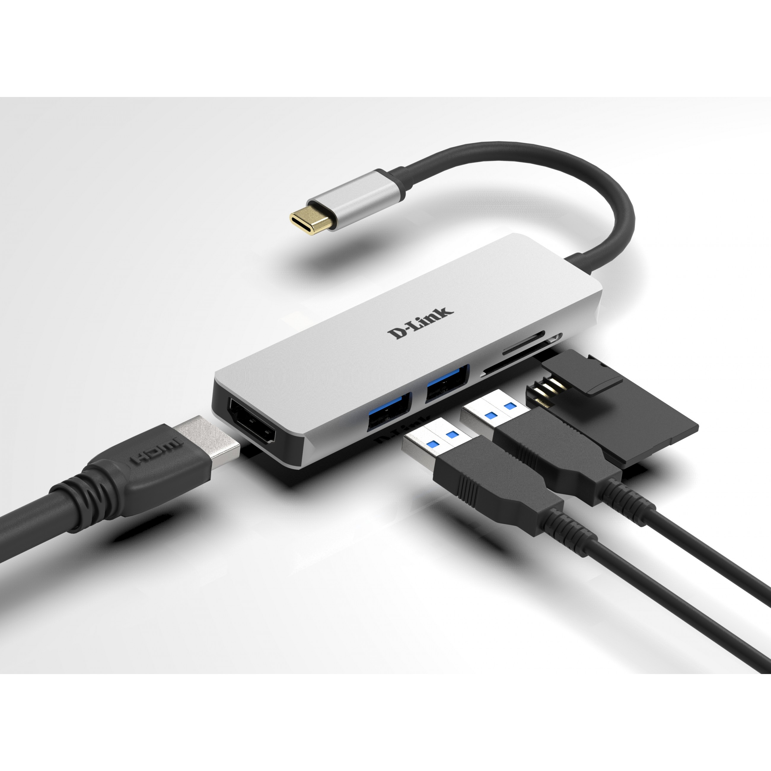 USB-C Hub D-LINK DUB-M530 5-u-1 sa HDMI i SD/microSD čitačem kartica-3