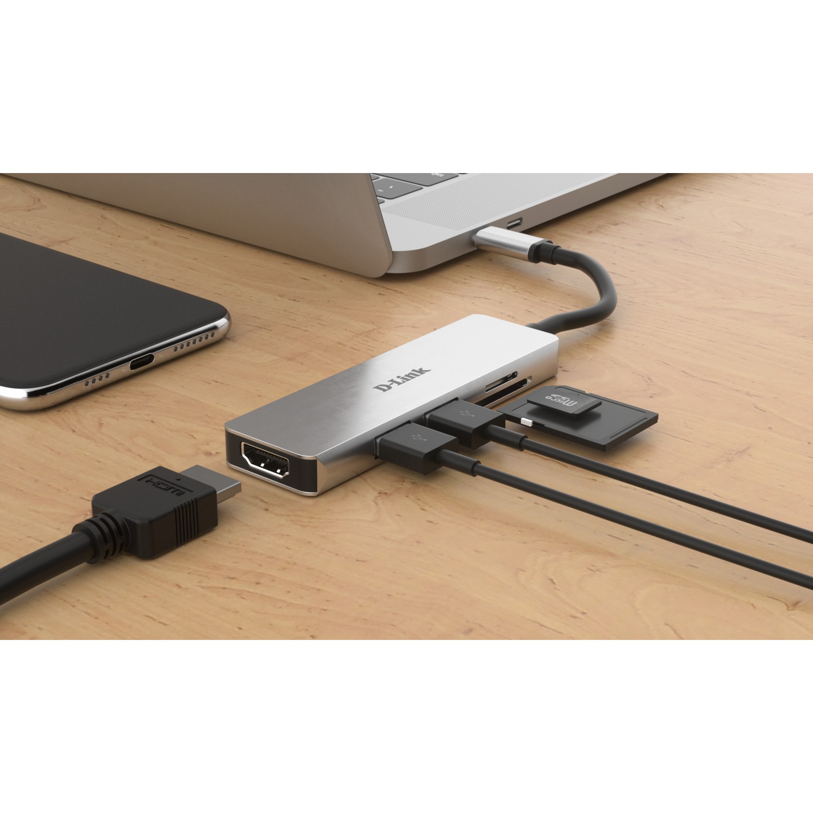 USB-C Hub D-LINK DUB-M530 5-u-1 sa HDMI i SD/microSD čitačem kartica-4