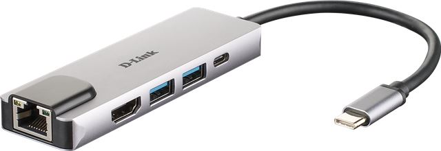 USB-C Hub D-LINK DUB-M520 (HDMI, Ethernet, Power Delivery, RJ45, BUS powered)