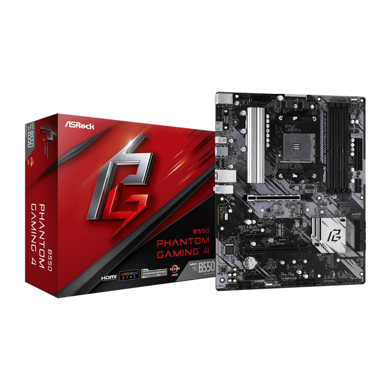 Matična ploča ASROCK B550 PHANTOM GAMING 4 (AM4, DDR4, PCIe 3.0 x16, SATA3, M.2, USB 3.1)-5