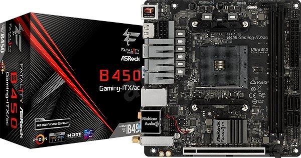 MOTHERBOARD ASROCK B450 GAMING-ITX/AC (am4, amd b450, ddr4, 2 utora, 32 gb max. memorije, 2133,2400,2666,2933,3200 mhz, pcie 3.0 x16 1, sata3 4, raid 0,1,5, 8-kanalni audio, 1x 10/100/1000 ethernet, display port 1, usb 2.0 1, mini itx, wlan connector 2, m.2 1, usb 3.1 2)-0