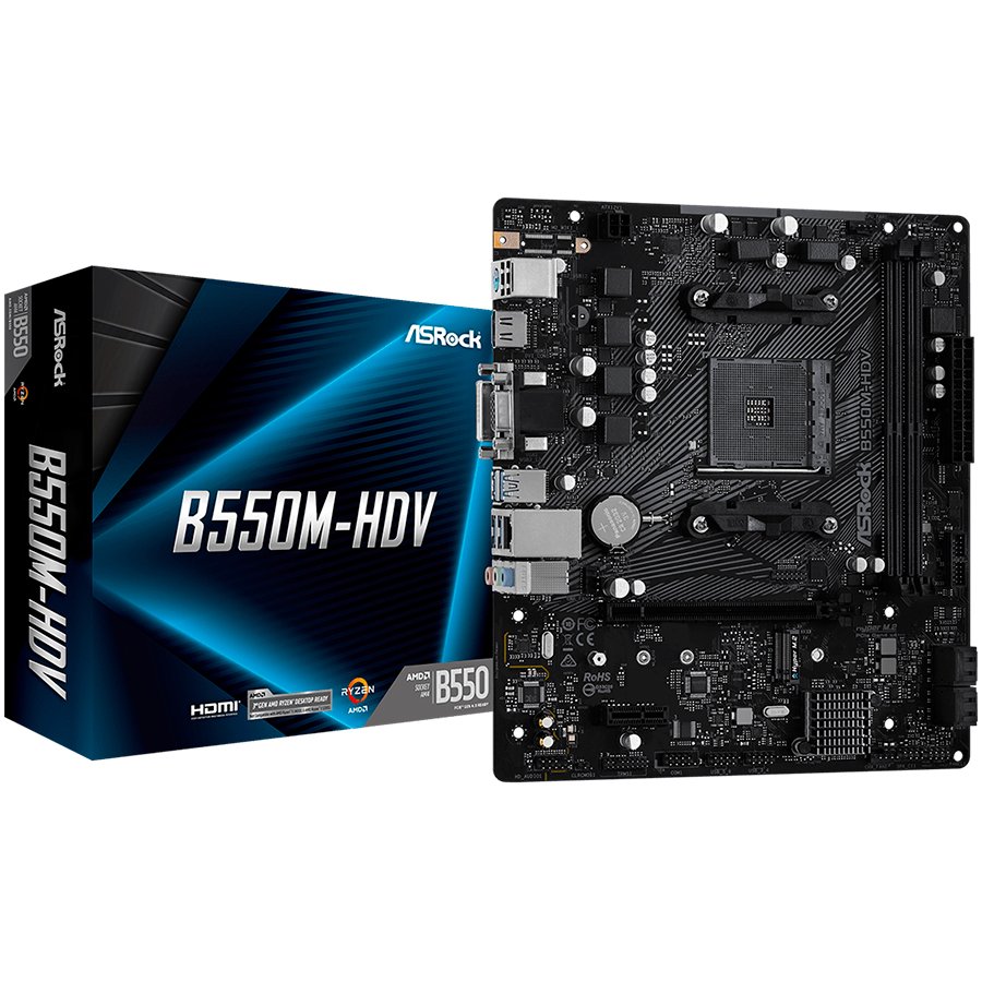 ASROCK MB (AM4, B550, 2xDDR4,1xPCIe x16,1xPCI Ex1, 6xSATA3 , M.2, DP,HDMI,DVI, USB 3.2) ATX-0