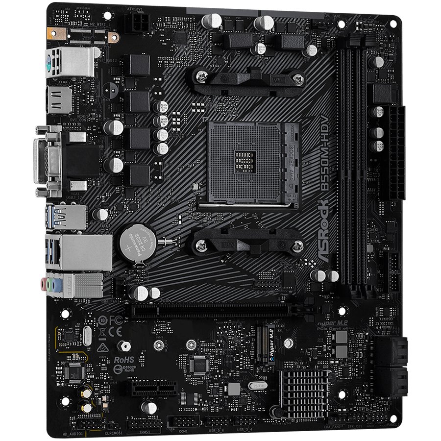 ASROCK MB (AM4, B550, 2xDDR4,1xPCIe x16,1xPCI Ex1, 6xSATA3 , M.2, DP,HDMI,DVI, USB 3.2) ATX-2