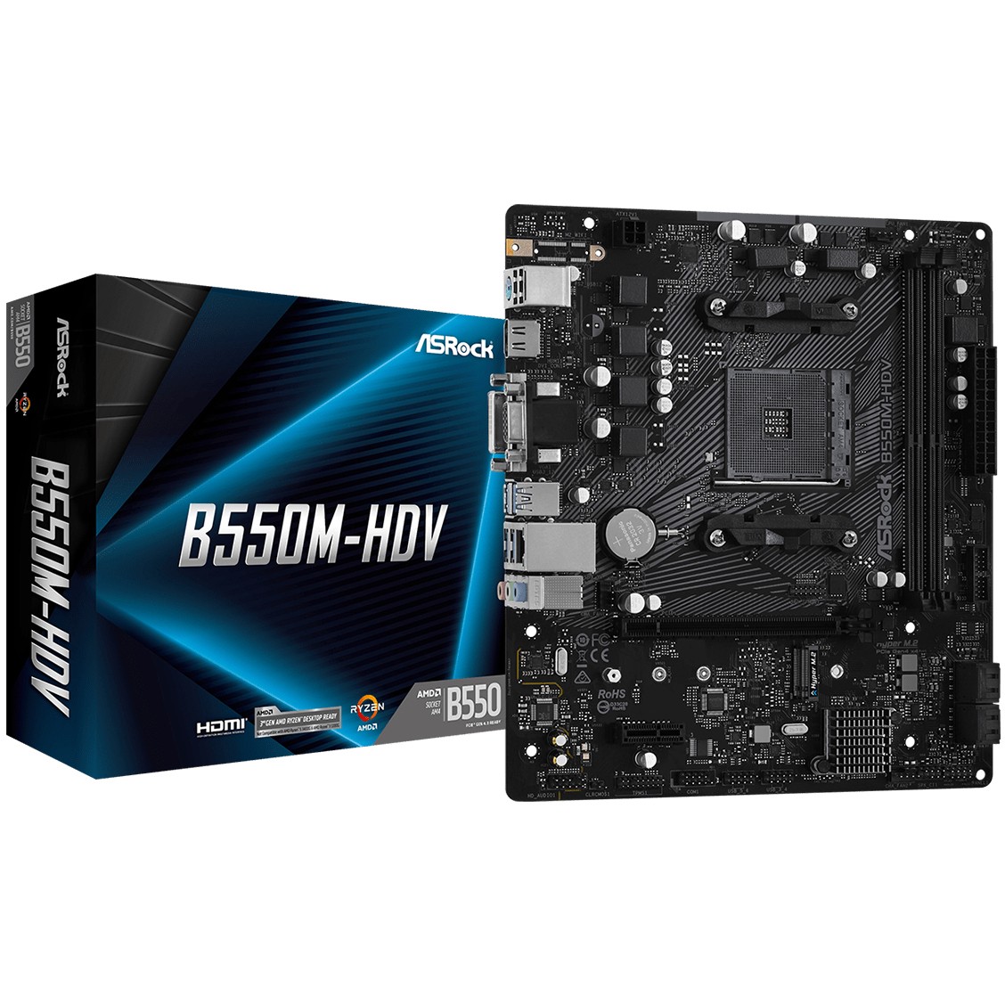 ASROCK MB (AM4, B550, 2xDDR4,1xPCIe x16,1xPCI Ex1, 6xSATA3 , M.2, DP,HDMI,DVI, USB 3.2) ATX-3