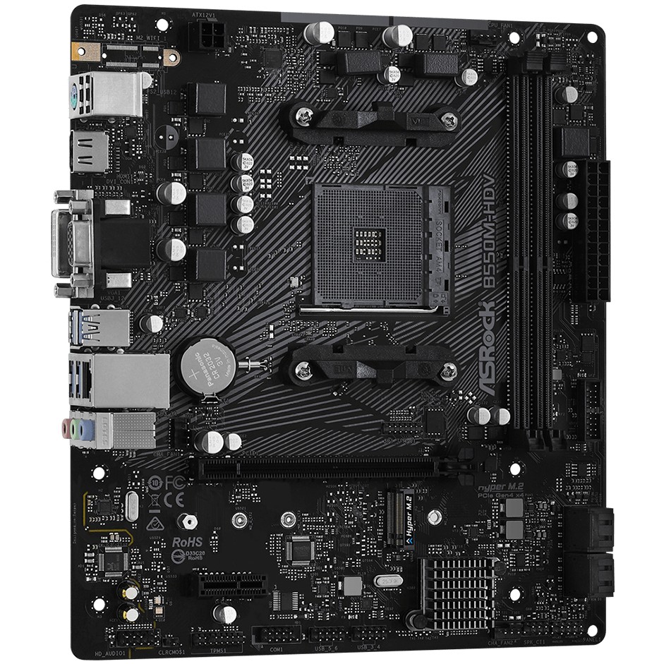 ASROCK MB (AM4, B550, 2xDDR4,1xPCIe x16,1xPCI Ex1, 6xSATA3 , M.2, DP,HDMI,DVI, USB 3.2) ATX-6