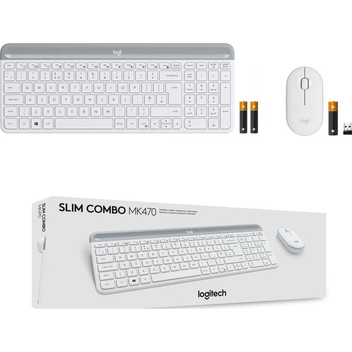 Bežični desktop komplet MK470 Slim Wireless bijela-6