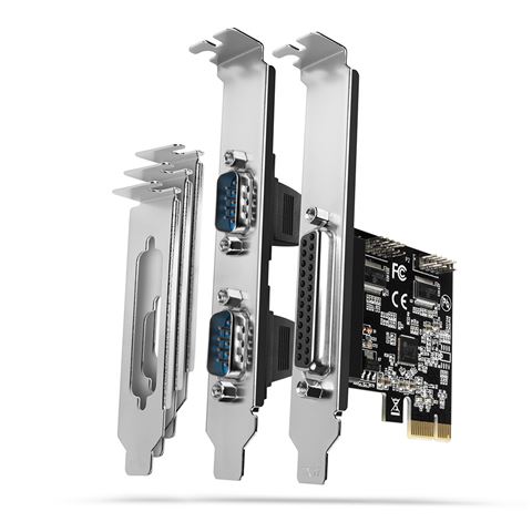 AXAGON PCI-Express Adapter (1x Parallel, 2x Serial, LP limić)-0