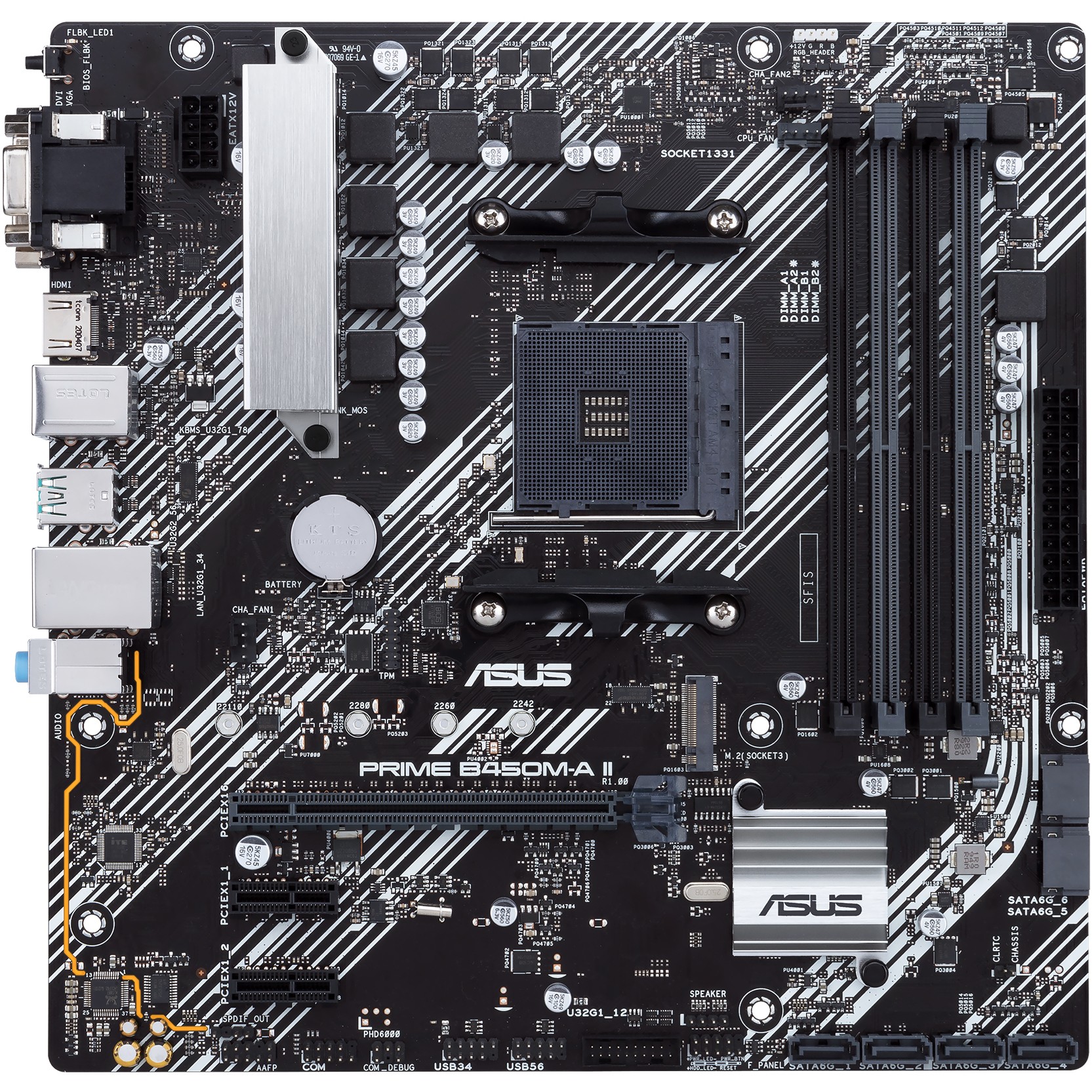 Matična ploča MBO AM4 ASUS PRIME B450M-A II (mATX, AMD B450, DDR4, 128 GB, 2133 - 4400 MHz)-3
