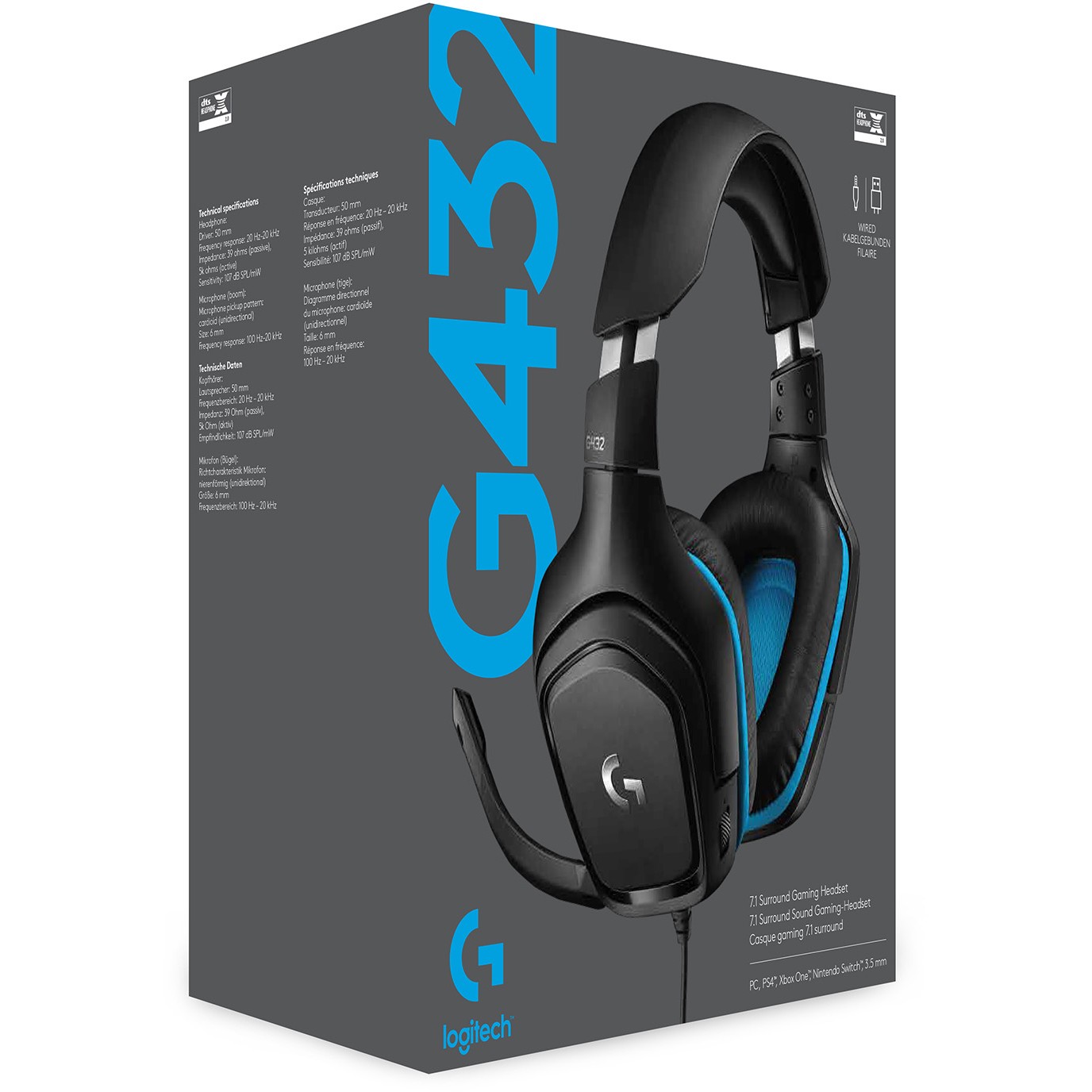 Slušalice Logitech Gaming G432 7.1-15