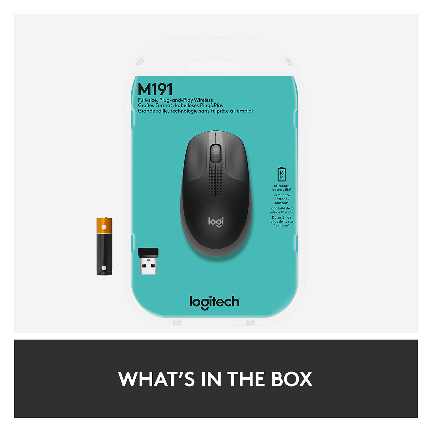 Miš bežični Logitech M190 Crni-20