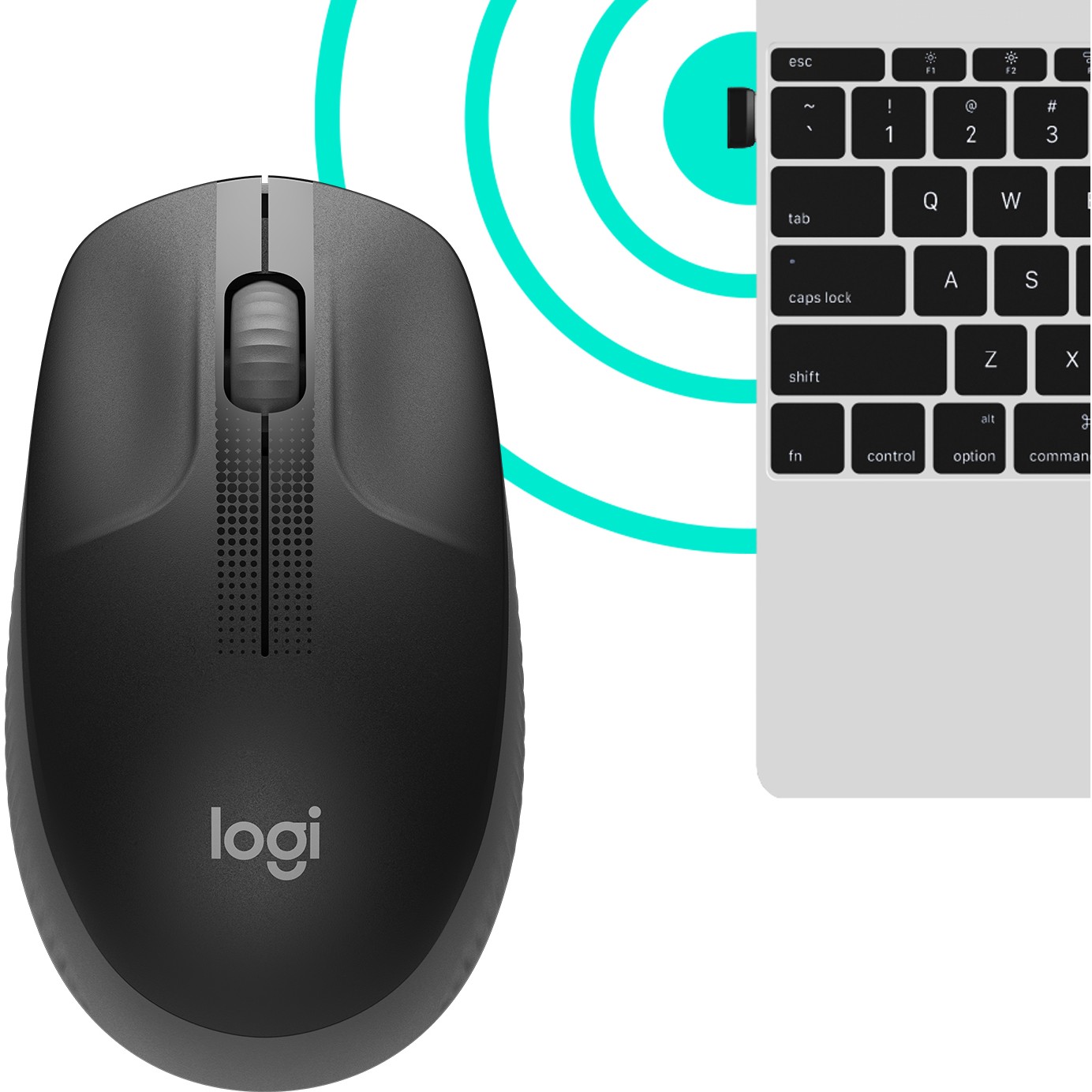 Miš bežični Logitech M190 Crni-14