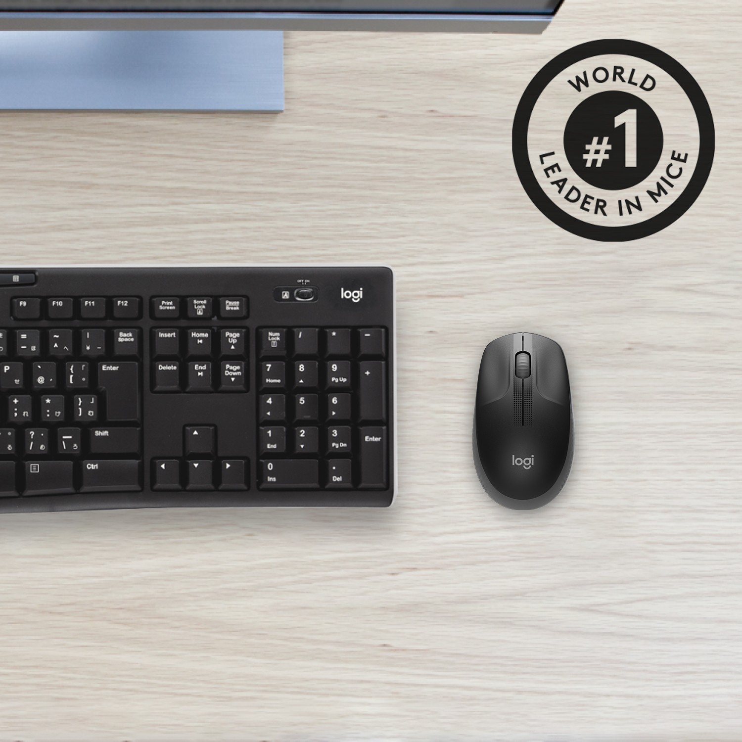 Miš bežični Logitech M190 Crni-15