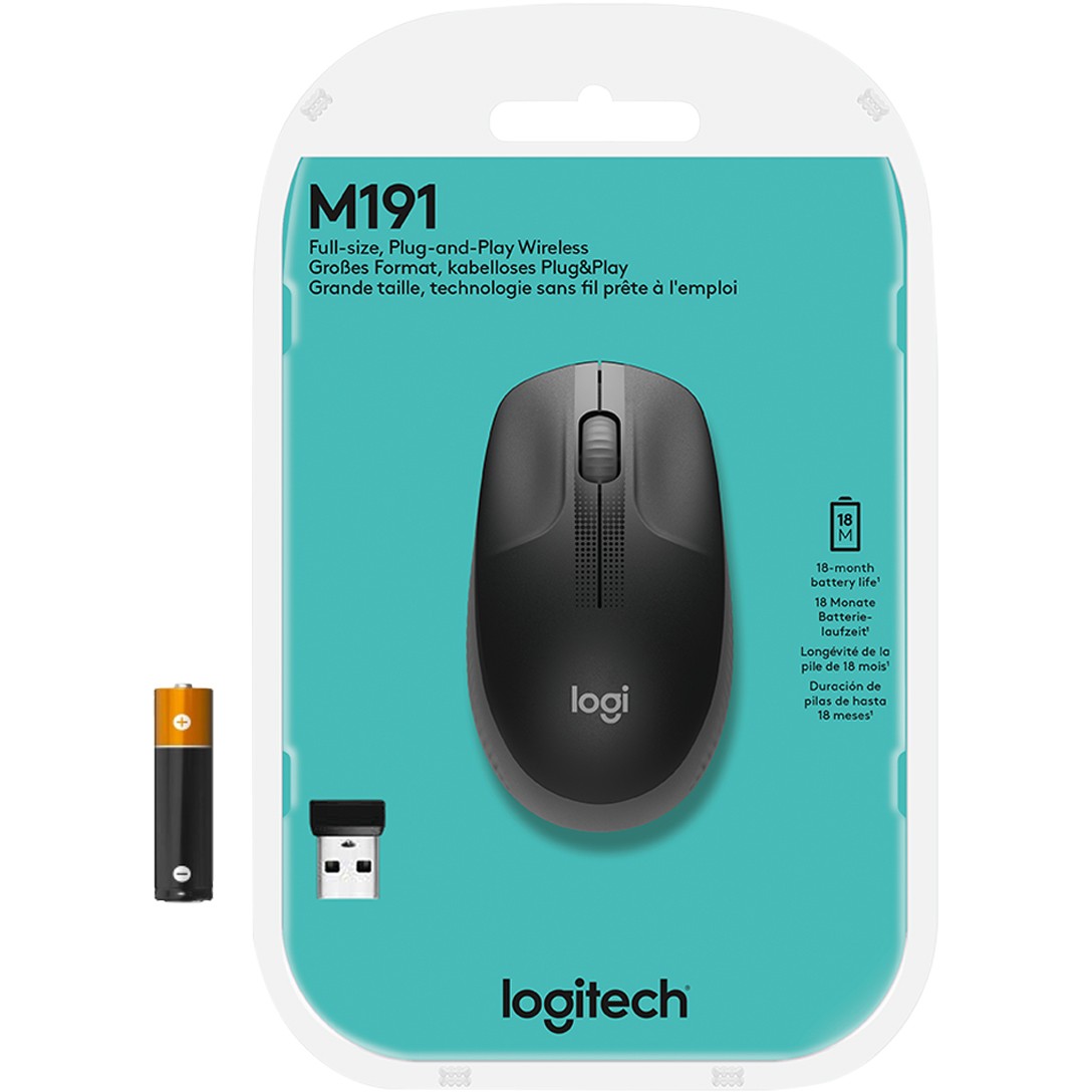 Miš bežični Logitech M190 Crni-17