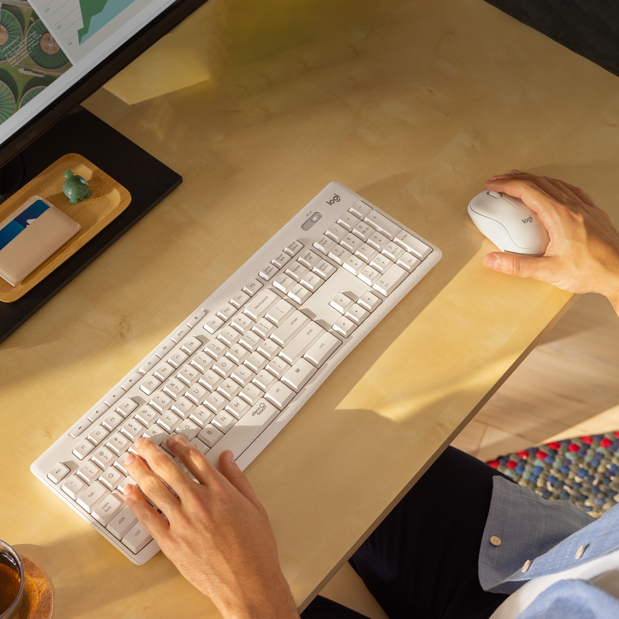 Desktop komplet bežični Logitech MK295 Bijeli-5