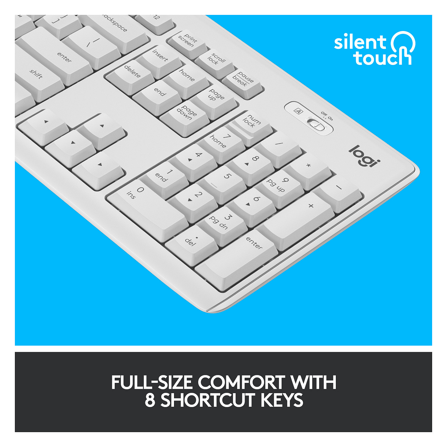 Desktop komplet bežični Logitech MK295 Bijeli-14