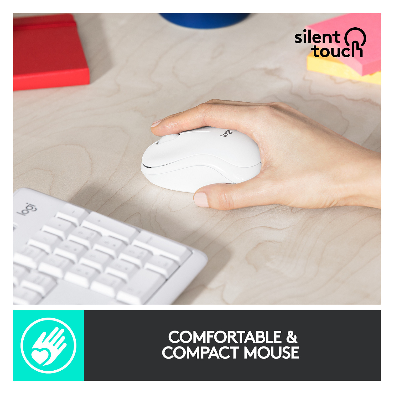 Desktop komplet bežični Logitech MK295 Bijeli-15