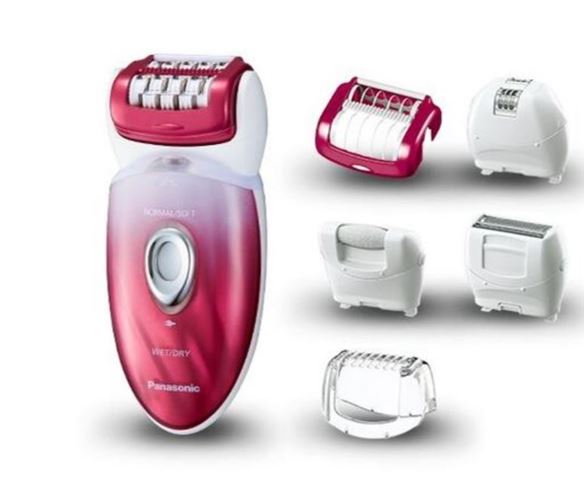 Epilator PANASONIC ES-ED92RP503 (bežični Wet & Dry, 48 pinceta, 2 brzine, LED svjetlo, 6 nastavaka, rozo-bijeli)-0