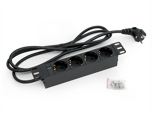 Razvodni panel TRITON 10" PDU (4x šuko, 16a, 2m kabel, crni, rab-pd-x91-c1)-0