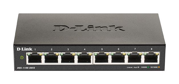 Switch D-LINK DGS-1100-08V2/E (Web upravljivi, Layer 2 Management, 8 priključaka, 1U, unutarnje napajanje)-0