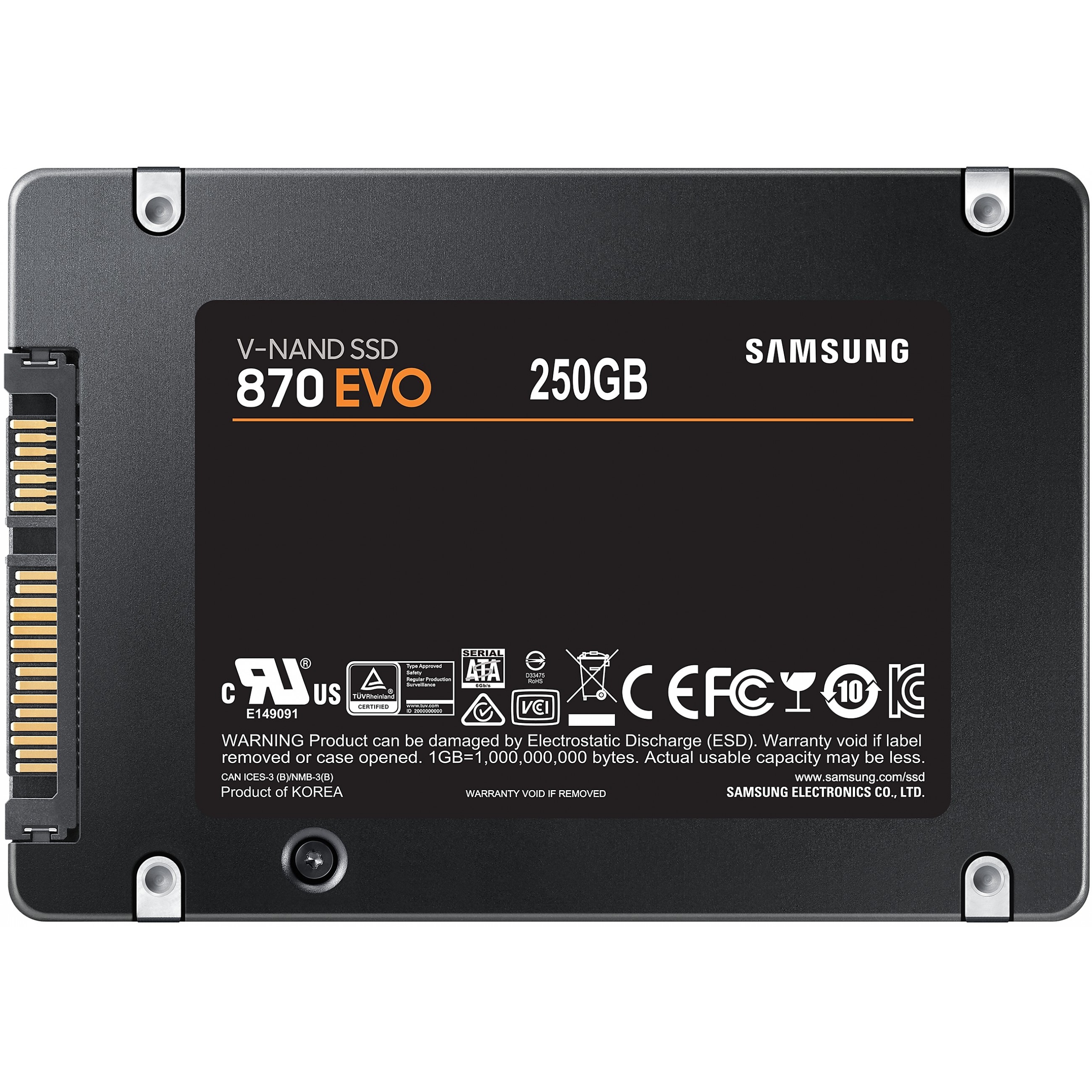 SSD 250GB Samsung 870EVO 2,5" SATA V-NAND MLC-6