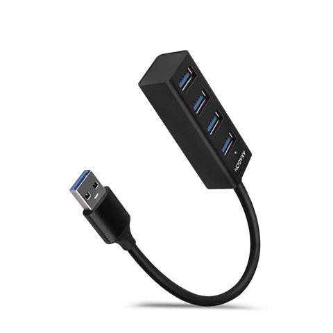 USB Hub AXAGON HUE-M1A (4x USB3.2, USB-A kabel, 20cm, metal)-0