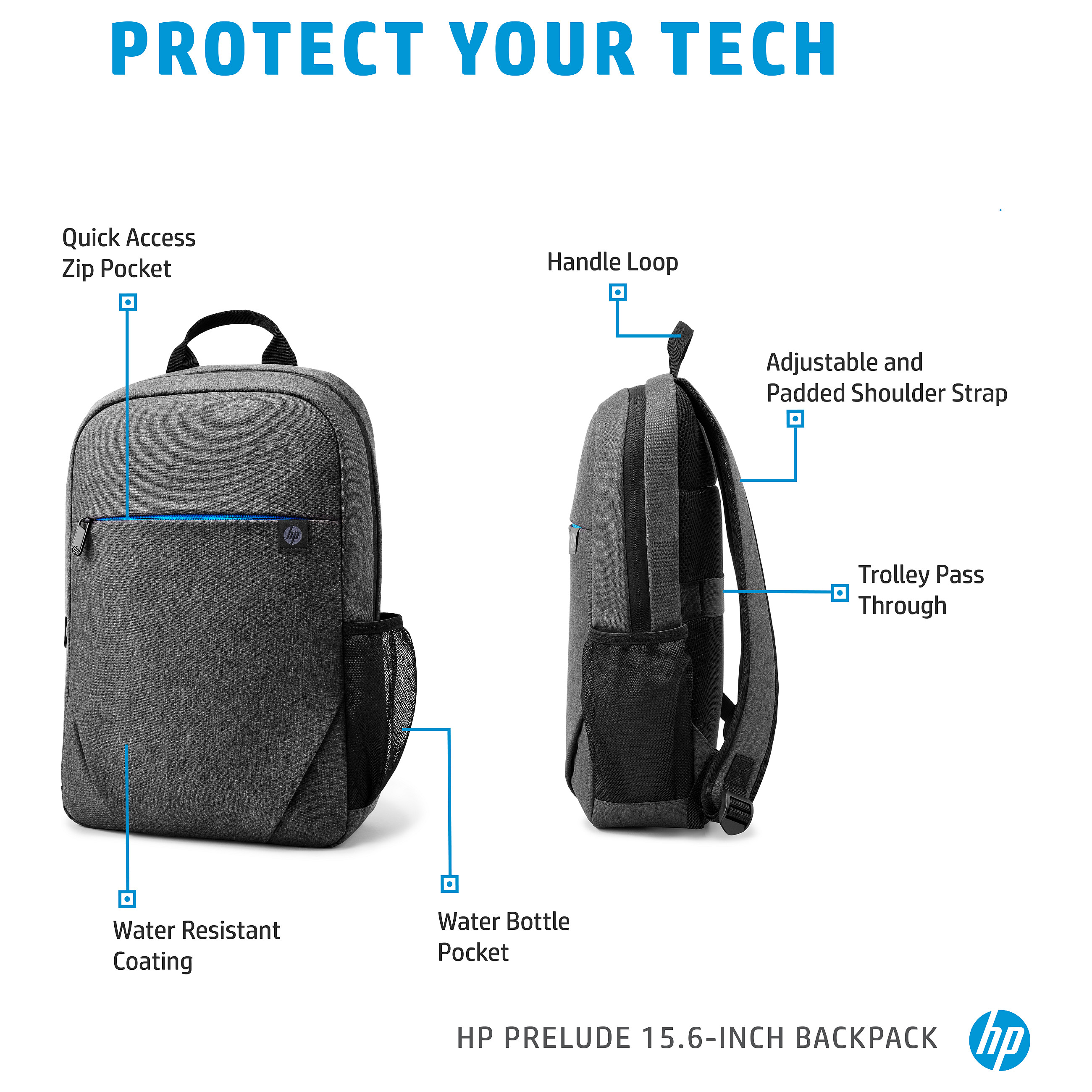 Ruksak HP BACKPACK 15,6 G2 Prelude (dimenzije 15,6, broj pretinaca 2)-5
