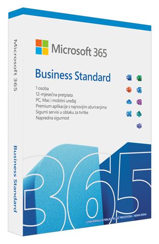 Licenca MICROSOFT FPP M365 Bus Standard Ret ENG Sub 1YR Medialess (medialess, nova licenca)