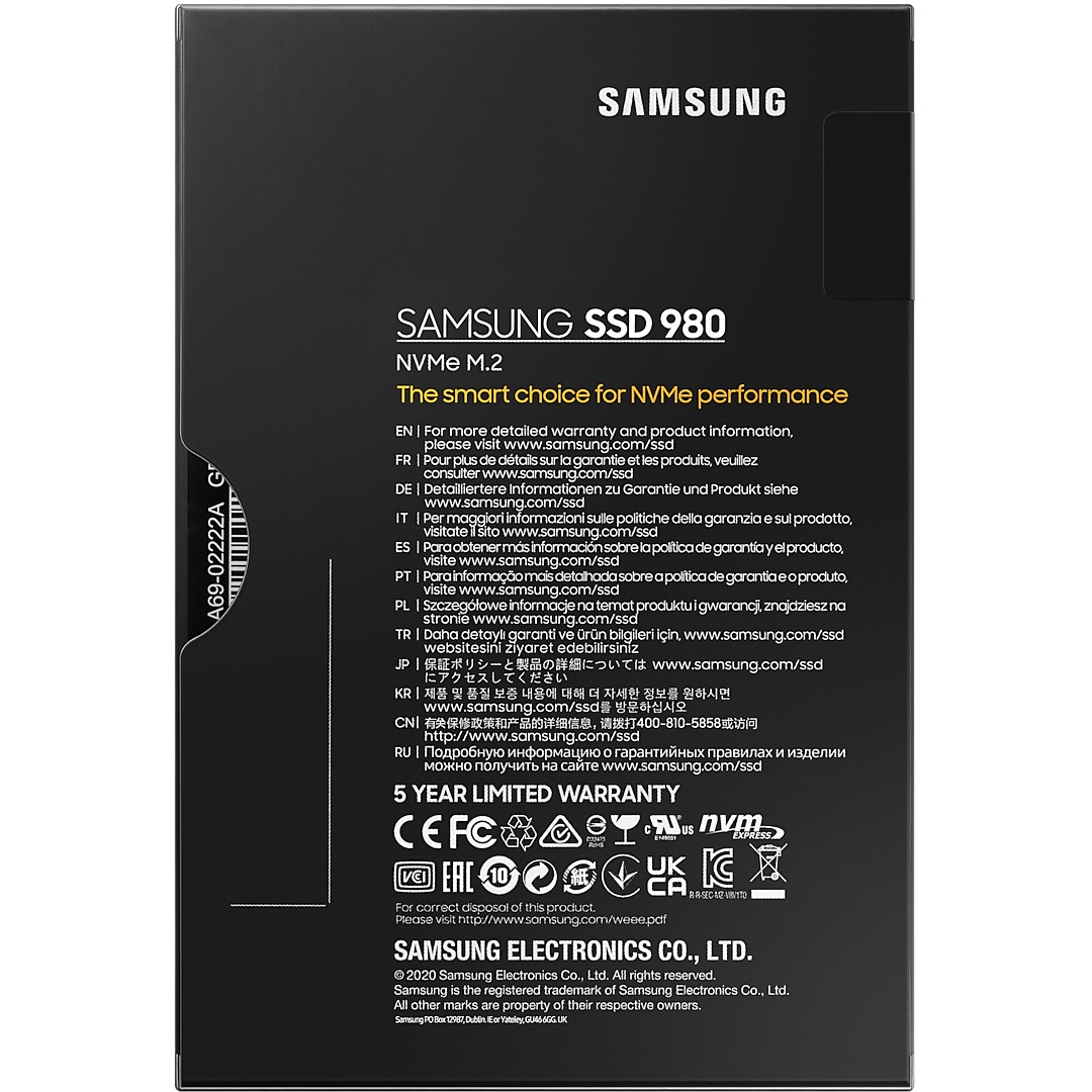 Interni SSD SAMSUNG 980 (500GB, m.2 NVMe PCIe 3.0)-12