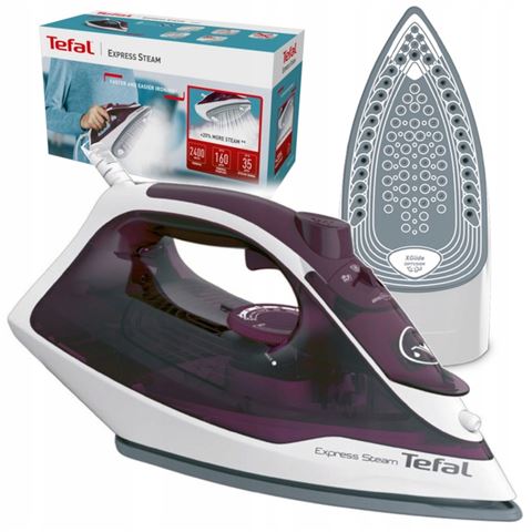 Parno glačalo TEFAL Express Steam FV2835E0 (2400W, 165 g/min, keramička podloga)-0