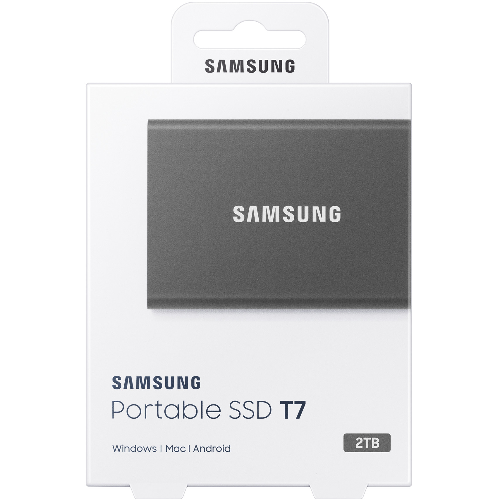 Eksterni SAMSUNG SSD T7 2TB USB 3.2 1050/1000 MB/s, uključeni kabeli USB Type C-to-C i Type C-to-A/ siva/ EAN: 8806090312380-13