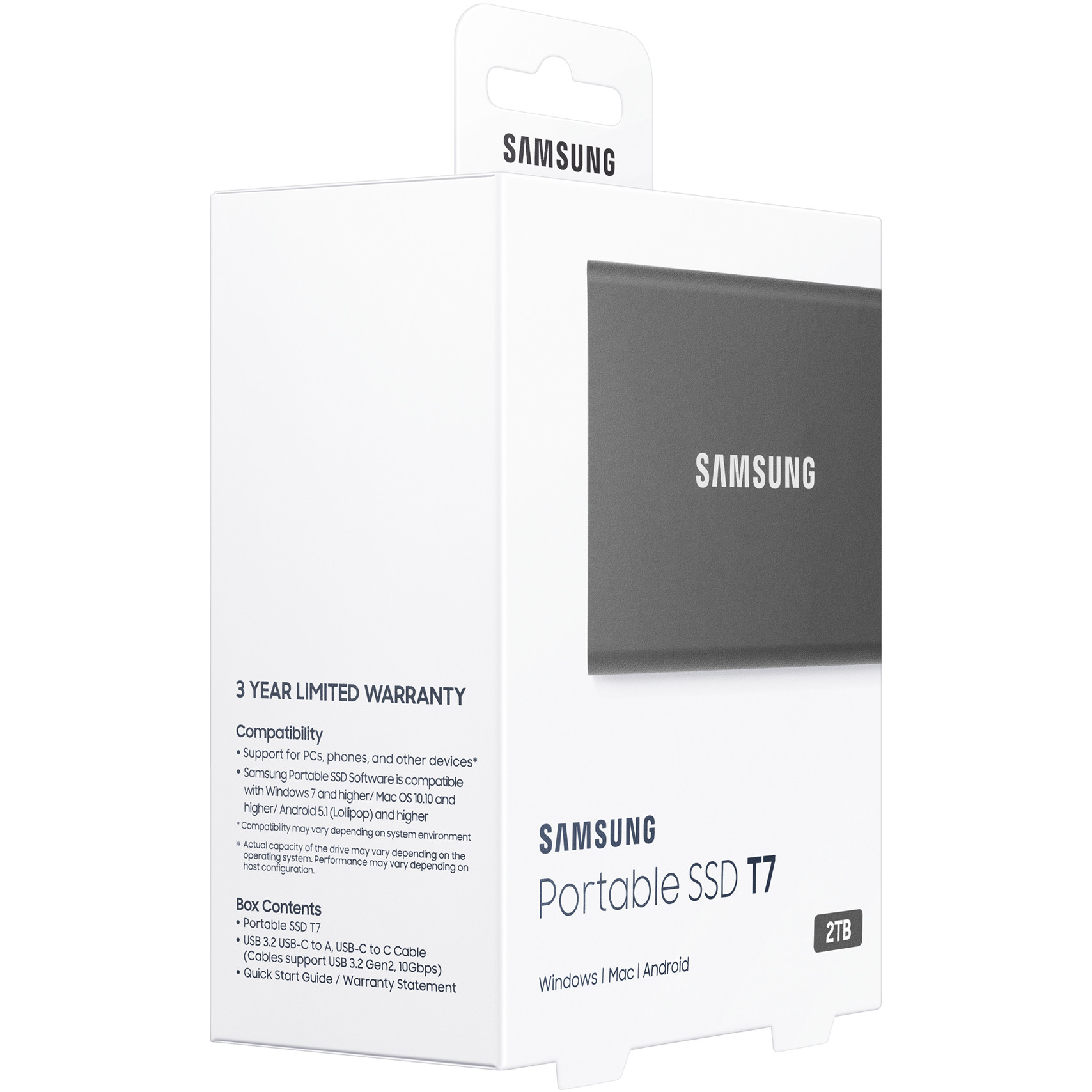Eksterni SAMSUNG SSD T7 2TB USB 3.2 1050/1000 MB/s, uključeni kabeli USB Type C-to-C i Type C-to-A/ siva/ EAN: 8806090312380-15