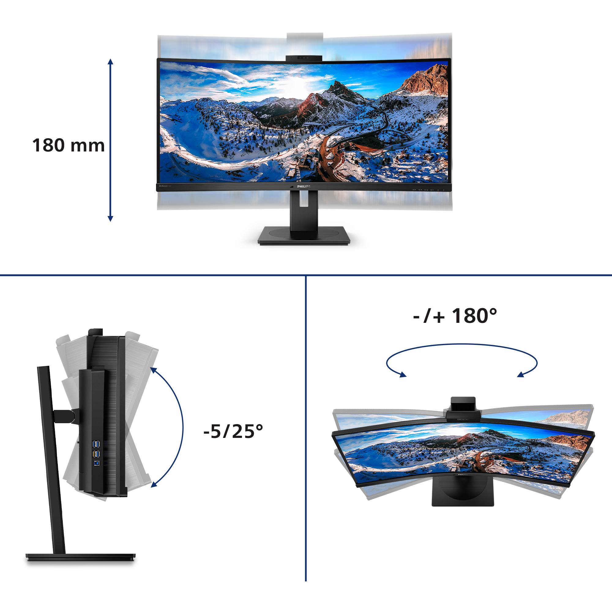 Monitor PHILIPS 346P1CRH/00 (34" VA, 100Hz)-11