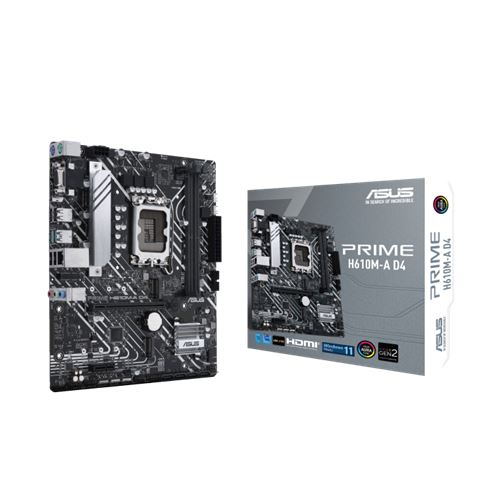 MBO ASUS MBO 1700 AS PRIME H610M-A D4 (lga 1700, intel h610, ddr4, 64 gb, takt 2133 - 3200 mhz, pcie 4.0 x16 1, sata3 4, 8-kanalni audio, d-sub 1, dp 1, hdmi 1, rj45 1, m.2 2, usb 3.2 2)-0
