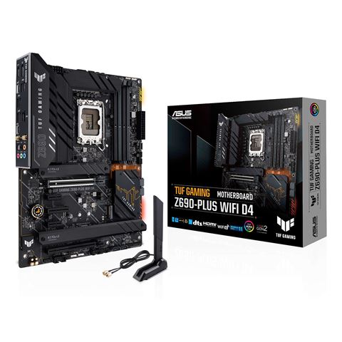 MBO ASUS MBO 1700 AS TUF GAMING Z690-PLUS WiFi D4 (lga1700, intel z690, ddr4, 128 gb, 2133-5333 mhz, pcie 5.0 x16 1, pciex4 2, pciex1 2, sata3 4, 8-kanalni audio, dp 1, hdmi 1, rj45 1, wlan 2, m.2 4, usb 3.2 8)-0