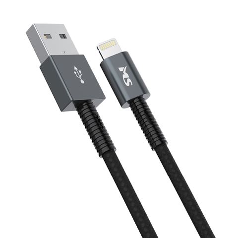 Kabel MS CABLE M-AL3200B (vrsta kabla usb, konektori usb 2.0, konektori usb am, konektori lightning m, duljina 2,0 m, boja crna)-0