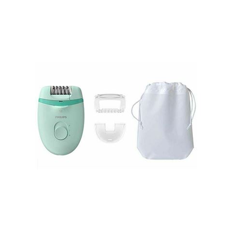 Epilator PHILIPS Satinelle Essential BRE265/00 (strujni, 2 brzine, Opti-light, periva glava, dodatak za brijanje, bijelo-tirkizni)-0
