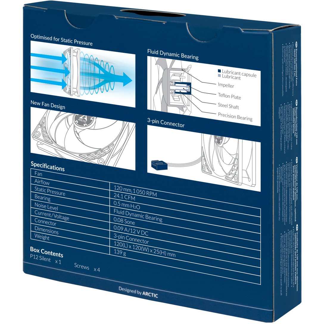 Arctic P12 Silent (crni)-6