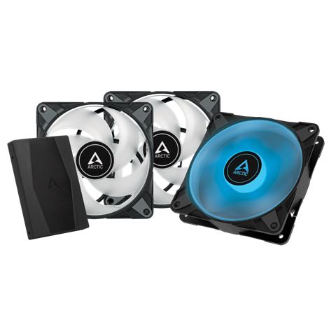 Arctic P12 PWM PST RGB (crna) paket od 3 s kontrolerom-0