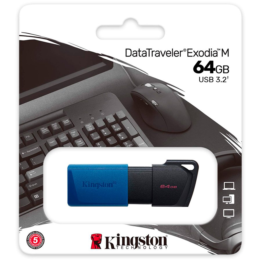 USB memorija KINGSTON DataTraveler Exodia M (USB 3.2 Gen 1 (3.1 Gen 1), 64 GB) crna/plava-4