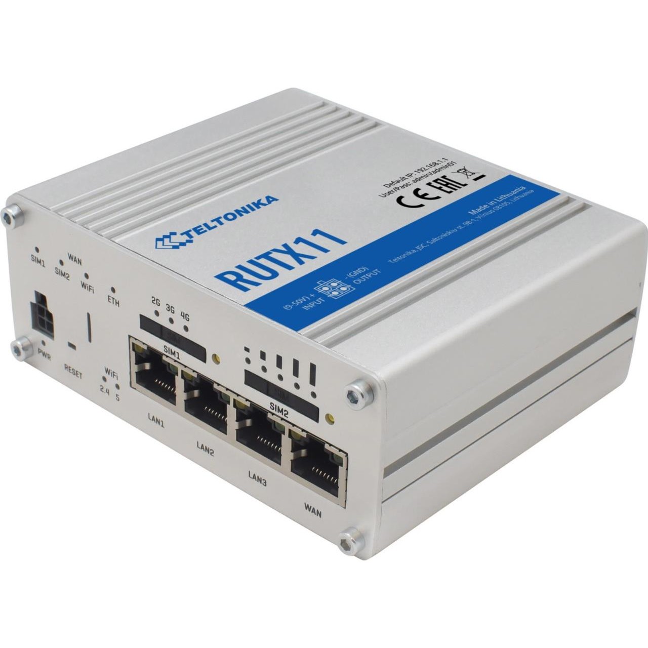Router TELTONIKA RUTX11 Industrijski 4G (CAT 6) Dual SIM WiFi 4x100Mb port-2