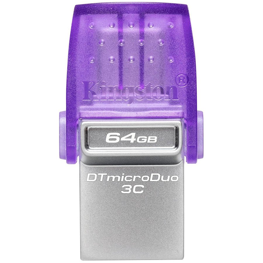 USB Flash KINGSTON DataTraveler microDuo 3C (64GB, 200MB/s, USB-A + USB-C, OTG, Pen Cap Design)-1