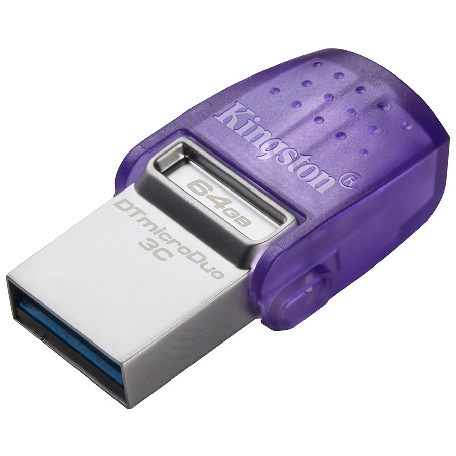 USB Flash KINGSTON DataTraveler microDuo 3C (64GB, 200MB/s, USB-A + USB-C, OTG, Pen Cap Design)-2