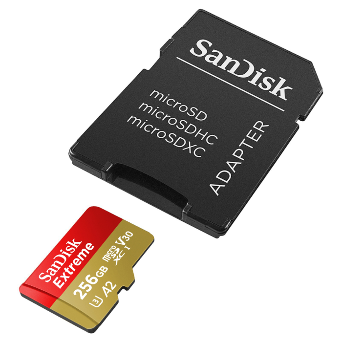 MEM SD MICRO 256GB Sandisk Extreme, A2, V30, U3-6