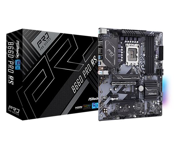 MBO ASROCK B660 PRO RS (lga1700, intel b660, ddr4, 4 utora, 128 gb, takt 2133 - 3200 mhz, pci 4.0 x16 1, sata3 4, 8-kanalni audio, dp 1, hdmi 1, rj45 1, m.2 3, usb 3.2 4)-0